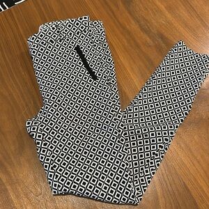 White and black stretchy dress pants